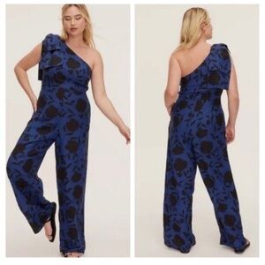 Kate Spade floral jumpsuit linen blend sz 00 NWT